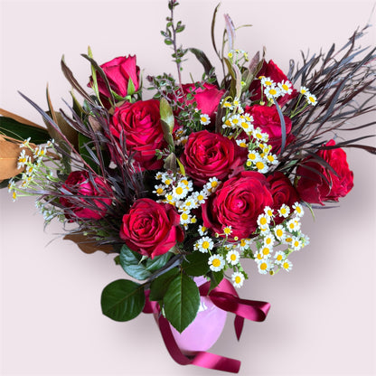 Bakers Dozen Roses + Foliage