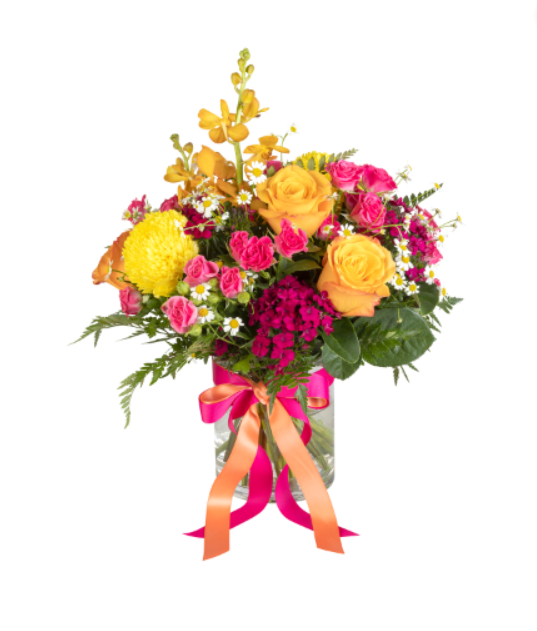Pink, Yellow and Purple Flower Bouquet
