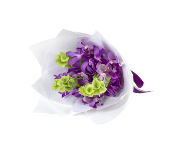 Purple Vanilla Orchid Flowers Bouquet