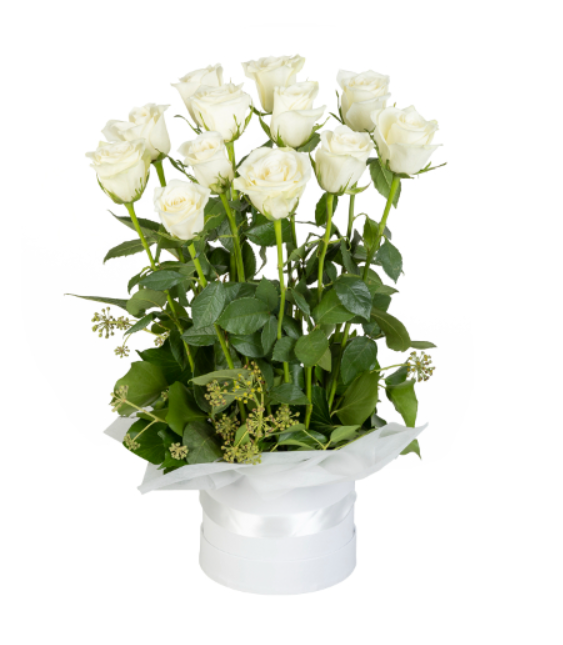 White Roses Flower Bouquet